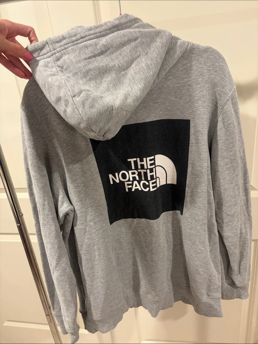 The North Face Light Gray Pullover Hoodie Sweatshirt